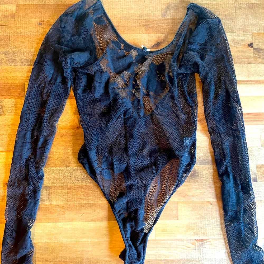 Courtney Love for Nasty Gal mesh bodysuit